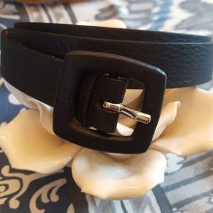NWOT Coldwater Creek Black Leather Belt